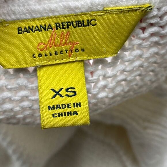 Banana Republic Milly‎ Collection White Cotton Sweater - Picture 6 of 8